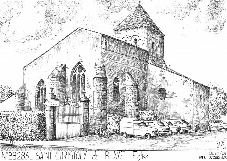 N 33286 - ST CHRISTOLY DE BLAYE - église